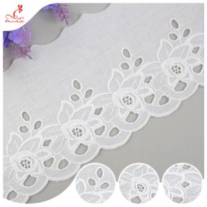 Cotton Netting Trim / Custom Embroidered Lace Trim By The Yard For Decoration