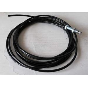 Plastic Coated Wire Rope, Black Home Gym Cable With 6.5mm Outer Diameter