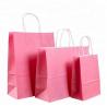 Roller Printing Medium Paper Bags With Handles / Kraft Paper Bags Machine Made