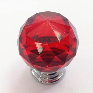 Pull Handle Knob Crystal Rhinestone Buttons Red Orange Or Transparent For Furniture