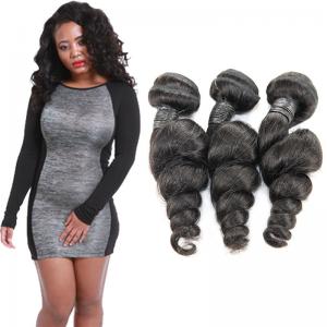 Genuine 100 Loose Curly Hair Extensions , Loose Wave Weave Human Hair