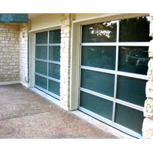 Mute Aluminum Alloy Frosted Glass Garage Door For Villa