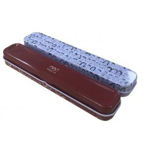 China Empty Seamless Gift Tin Cans Stationery Single Pen Pencil Case Customized Size supplier