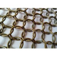 China Bronze Color Metal Ring Mesh 1.5x15mm As Space Partitions For Shopping Mall on sale