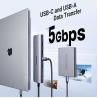1071 USB C Hub for Laptop 7 in 1 USB C Dongle 4K-HDMI , 100W PD Charging, USB-C & 2 USB-A 5Gbps Data Ports, SD/TF