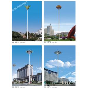 China Q235 Basketball stadium outdoor hexagonal galvanized 200W LED 25M High Mast Light Pole with ladders supplier