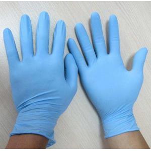 Waterproof Nitrile Examination Gloves , Blue Power Free Nitrile Gloves