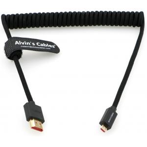 China 8K 2.1 Micro HDMI To HDMI Braided Coiled Cable For Atomos Ninja V 4K-60P Record 48Gbps HDMI For Canon R5C/R5/R6 supplier