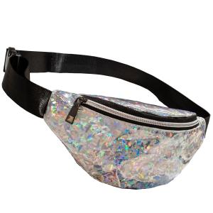 Hologram Waist Bag for promotional gifts bag marketing Laser PVC Waist Bag For Women Silver Colorfull Waist Pack