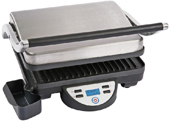 Digital Control 4 Slice Grill And Panini Press With Large LCD Display