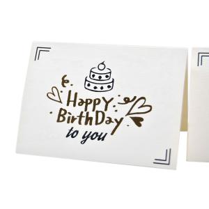 China 4c Offset Printing Customized Greeting Cards Gold Foil Invitation Happy Birthday Cards wholesale
