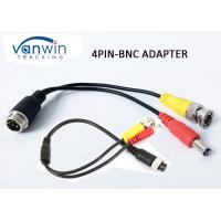 China 4 Pin Aviation Connector Cable BNC RCA Audio DVR Cable 23cm Length on sale