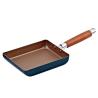 China 28CM Nonstick Square Frying Pan With Wooden / Silicon Handle wholesale
