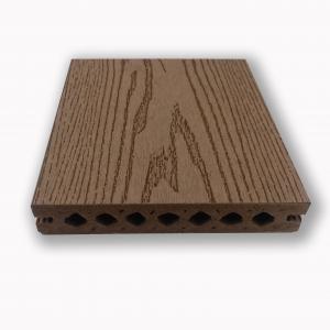 China Anti Skid WPC decking Composite Floor Covering 140 x 25mm brown coffee grey teak wood color supplier
