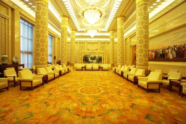 Loop Pile Patterns Wool Tufted Carpet , Customized Hand-Tufted Carpet