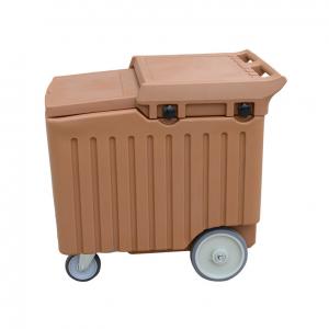 110 Liters Plastic Portable Ice Bin On Wheels For Beverage And Meal Service