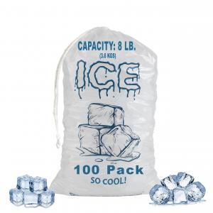China 10 Lb Customized Durable Reusable Biodegradable Plastic Ice Bags for Ice Cube Storage supplier