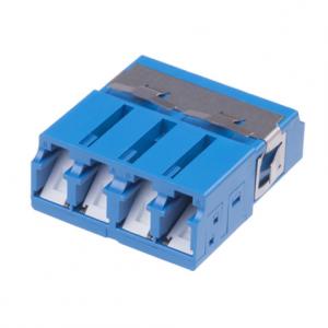 China Quad/duplex LC optical fiber adapter with Internal Shutter, designed for Dust and Laser Protection supplier