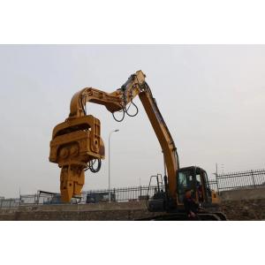 China Yellow 42CrMo Sheet Pile Hammer 120 Ipm Sheet Piling Attachment For Excavator supplier