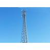 Q235B / Q345B Steel Electric Power Line Towers , Painted Communication Tower