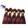 Red Straight Colored Human Hair Extensions Remy Brazilian Hair Weave