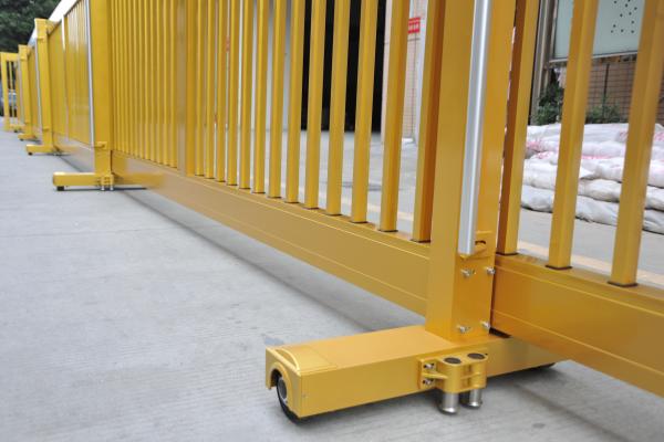 Motorised Automatic Aluminium Telescopic Sliding Gate For Factory Entrance With Wireless Remote