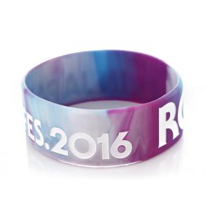Cancer silicone bracelets ink filled 25mm width marble colors 2016 hot