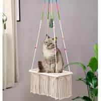 China Swinging Cat Hammock Hand Woven Cotton Rope For Indoor Cats on sale