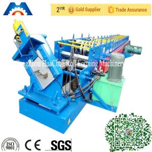 Heavy Duty Door Frame Roll Forming Machine , Door Guide Rail Roll Forming Line