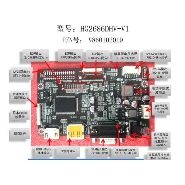 China TFTのタイプLCDスクリーンのためのEDP 2lane/4lane LCDの運転者板 on sale