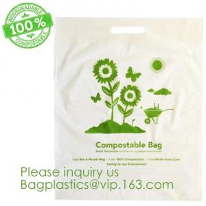 China Cornstarch Biodegradable Compostable Bags PLA PBAT BIO BAGS, BIO SACKS, Handle Handy Bags, Singlet Sacks, Vest Carrier wholesale