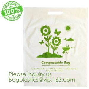 China SACOS Compostable biodegradáveis do PLA PBAT dos sacos da fécula de milho os BIO, BIO SACOS, seguram sacos acessíveis, sacos da camiseta interioa, portador da veste supplier
