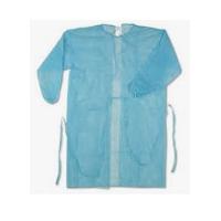 SPP Non Woven Disposable Isolation Gowns Round Lapel Stand Collar Knitted Cuff