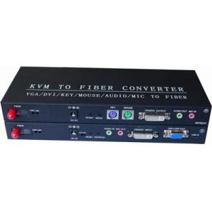 KVM To Fiber Converter,VGA/DVI signal with MIC,PS2 over fiber extender