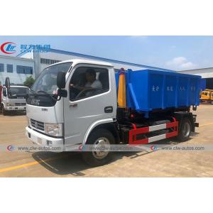 Dongfeng Hydraulic Hook Auto Tipping Garbage Collection Truck 4-6 CBM