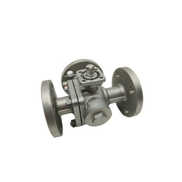 Q45F 16P T - Port 3 way Flange CF8M Ball Valve Floating High Platform Control Valve