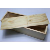 China Custom Logo Wooden Wine Crate Box , Single Bottle Wooden Wine Boxes For Gifts on sale