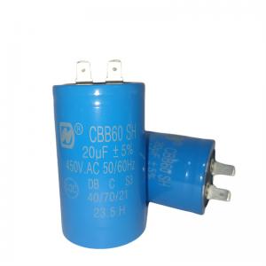 CBB60 S3 Motor Run Capacitor 450V 20mfd Submersible Starter Capacitor With Two Quick-Connect Terminals