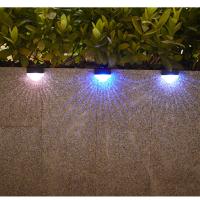 China Solar Garden Light Outdoor Waterproof LED Solar Fence Light For Patio Stair Yard Garden Step Color Changing Lighting on sale