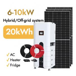 Hybrid All In One 6kw Solar Power System Complete 3 Phase Hybrid Solar Panel Energy System For Indoor Or Outdoor Use