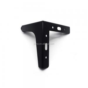 China Black Replacement Furniture Parts 4.5 Inch Adjustable Metal Table Legs supplier