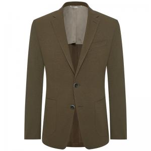 2022 Men's Office Plaid Blazers V-neck Single Breasted Slim Fit Dress Suit Jacket
