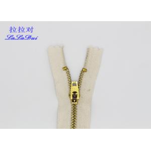China Auto Slider Textile Shoes Cotton Zipper 4# Length Customized Open Ended Zip supplier