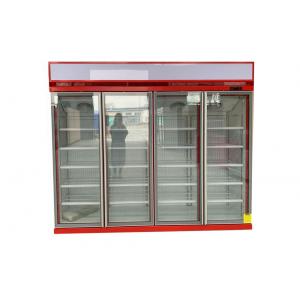 Top Mounted 4 Glass Door Display Refrigerator 1700 Litres Energy Efficient