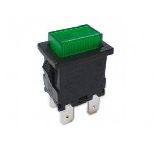 China Taiwan Electrical Push Button Switch, 21*15mm, ON-OFF, Green Illuminated supplier