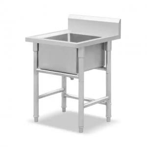 China Kitchen Stainless Steel Table And Sink Food Prep Table With Sink supplier
