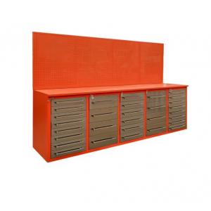 Stainless Steel Handles 72in Orange Tool Cabinet with Tools Heavy Duty Cabinet Handles