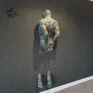 China Custom Bronze Man Statue Cast Metal Carft Modern Abstract Art life size supplier