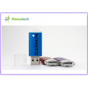 2020 Customised blue USB Rectangle USB Gift Plastic USB Memory with logo printing for promotional gift