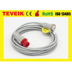China Mindray/Goldway ibp cables, invasive blood pressure cable ,round 6pin to BD adapter supplier